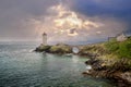 View of the Phare du Petit Minou in Plouzane, Brittany, France Royalty Free Stock Photo