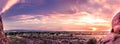 View of Phoenix from Papago Park at sunset