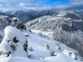 The view of Piatra Craiului mountain Royalty Free Stock Photo