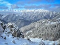 The view of Piatra Craiului mountain Royalty Free Stock Photo