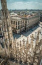 View of Piazza del Duomo from Milan Cathedral