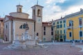 View of Piazza del Mercato in Brescia, Italy Royalty Free Stock Photo