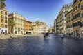 View of Piazza di Spagna, iconic square in Rome, Italy Royalty Free Stock Photo