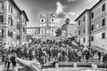 View of Piazza di Spagna, iconic square in Rome, Italy Royalty Free Stock Photo