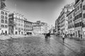 View of Piazza di Spagna, iconic square in Rome, Italy Royalty Free Stock Photo