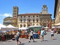 A view of the Piazza Grande in Arezzo in Italy.