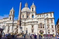 View of Piazza Navona beautiful architecture Rome city Italy