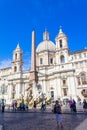 View of beautiful Piazza Navona Rome city Italy