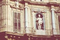 A view of the Piazza Quattro Canti in Palermo . Sicily Royalty Free Stock Photo