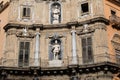 A view of the Piazza Quattro Canti in Palermo . Sicily Royalty Free Stock Photo