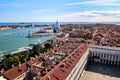 View of Piazza San Marco and Basilica di Santa Maria della Salute in Venice, Italy Royalty Free Stock Photo