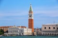 View of Piazza San Marco with Campanile, Palazzo Ducale and Biblioteca in Venice, Italy