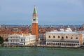 View of Piazza San Marco with Campanile, Palazzo Ducale and Biblioteca in Venice, Italy