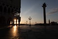 View of piazza San Marco, Doge`s Palace Palazzo Ducale in Venice, Italy. Architecture and landmark of Venice Royalty Free Stock Photo