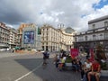 Italy, Naples - Piazza Trieste e Trenta. Royalty Free Stock Photo