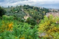 View from Piazzale Michelangelo to the Bardini gardens Giardino Bardini and Montecuccoli hill