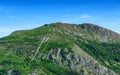 View of Pic du Jer, Lourdes city in the french Pyrenees Royalty Free Stock Photo