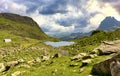 View of the Pic du Midi d`Ossau in the French Pyrenees Royalty Free Stock Photo