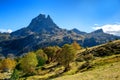 View of Pic Du Midi Ossau, autumn France, Pyrenees Royalty Free Stock Photo