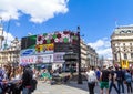 View of Piccadilly Circus, road junction, built in 1819. London Royalty Free Stock Photo