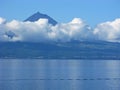 Pico island with a layer of cloud, The Azores