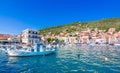 View of the picturesque coastal town of Gythio, Peloponnese.