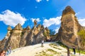 Unique Fairy Chimneys rock formation Cappadocia Turkey Royalty Free Stock Photo