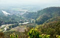View Of Picturesque Haze Valley Of The Kok River And Thai Border Town Of Tha Ton From The Hill Top Close To Wat Tha Ton.