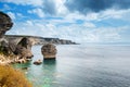 Cliffs over the Mediterranean sea in Bonifacio, Corse, France