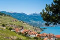 View on a little winery village called Rivaz in the famous Lavaux winery area., Switzerland