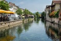 View on picturesque Provence town - L'Isle-sur-la-Sorgue, Provence, France Royalty Free Stock Photo