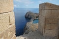 View of the picturesque St. Paul\'s Bay from Acropolis of Lindos. Rhodes Island, Greece Royalty Free Stock Photo