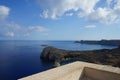 View of the picturesque St. Paul\'s Bay from Acropolis of Lindos. Rhodes Island, Greece Royalty Free Stock Photo