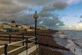 A view from the pier along the seafront of Worthing, Sussex, UK Royalty Free Stock Photo