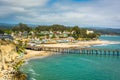 View of the pier and beach in Capitola Royalty Free Stock Photo