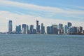 View from Pier on the Hudson River in New York Royalty Free Stock Photo