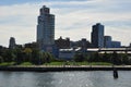 View from Pier on the Hudson River in New York Royalty Free Stock Photo