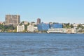 View from Pier on the Hudson River in New York Royalty Free Stock Photo