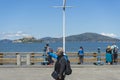 View of Pier 39 Marina with yachts and boats docking in San Francisco,CA