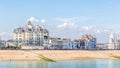 View from the pier on the skyline of Eastbourne, Sussex, United Royalty Free Stock Photo