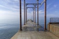 View from the pier towards the sea horizon