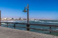 A view from the pier towards the shore at Swakopmund, Namibia