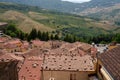 View of Pietrapertosa, historic town in Basilicata, Italy