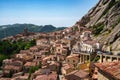 View of Pietrapertosa, historic town in Basilicata, Italy