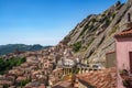 View of Pietrapertosa, historic town in Basilicata, Italy