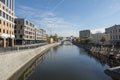 View from the Pig-iron bridge to the Drainage channel Royalty Free Stock Photo