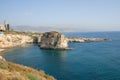 View of Pigeon Rock Raouche Rocks, Corniche Beirut. Beirut. Lebanon Royalty Free Stock Photo