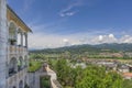 View from the pilgrimage Church Maria Strassengel, a 14th century Gothic church in the town of Judendorf Strassengel near Graz, Royalty Free Stock Photo