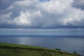 View from the pilgrims on the atlantic ocean in basque country Royalty Free Stock Photo