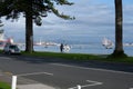 View from Pilot Bay of both sides of Port of Tauranga facilities